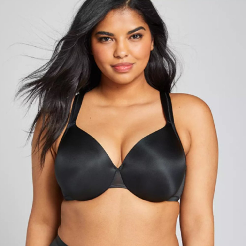 CACIQUE - Smooth Lightly Lined Full Coverage Bra in Black
